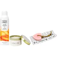 Therme Cadeauset Orange Happiness Opkikkertje - Orange Happiness Shower Foam - MyFlame Kaarsje Content: Love - Zeepje Een Opkikkertje voor jou