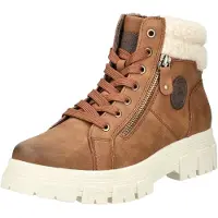 Tom Tailor Veterlaarsjes chocoladebruin / cognac / wit