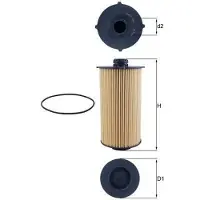 MAHLE ORIGINAL OX 1186D Oliefilter