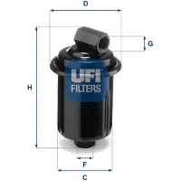 Ufi 31.749.00 Brandstoffilter
