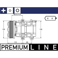MAHLE ORIGINAL ACP 88 000P Aircopomp