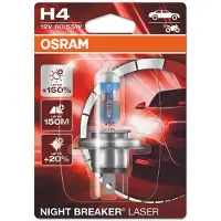 Osram Automotive 64193NL-1BL Halogeenlamp Night Breaker Laser Next Generation H4 60/55 W 12 V