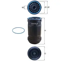 MAHLE ORIGINAL KC 624D Brandstoffilter