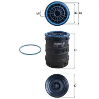 MAHLE ORIGINAL KC 633D Brandstoffilter