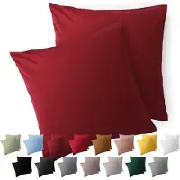 Blumtal Kussensloop Microvezel Kussenhoes 50 x 50 cm - Aurora Red - Met Rits - Set van 2
