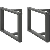 vidaXL Salontafelpoten 2 st T-vormig 70x25x(42-43) cm staal antraciet