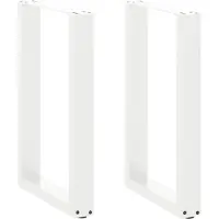 vidaXL Eettafelpoten 2 st U-vormig 50x(72-73) cm staal wit