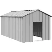 vidaXL Hondenhok met dak 114x202x101 cm gegalvaniseerd staal