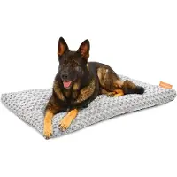 Happysnoots Hondenkussen 120x80cm - Extra Groot - Fluffy - Luxe Hondenbed - Dog Bed - Wasbaar - Grijs