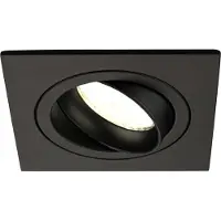 LEDVION - 1X LED Inbouwspot Sevilla - Dimbaar - 3W - 4000K - Ø92 mm - Zwart