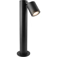 Olucia - Moderne buitenlamp zwart, Clevor, IP44 - Vorm: Rond