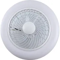 Olucia - GONDA - Plafondventilator - Grijs / Wit - Vorm: Rond