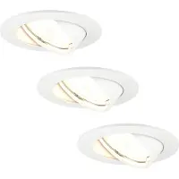 LEDVION - 3X LED Inbouwspot Amsterdam - RVS - Dimbaar - 3W - 2700K - Ø82 mm