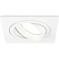 LEDVION - 1X LED Inbouwspot Sevilla - Dimbaar - 3W - 4000K - Ø92 mm - Wit