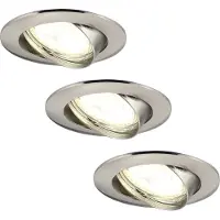 LEDVION - 3X LED Inbouwspot Amsterdam - Zwart - Dimbaar - 3W - 2700K - Ø82 mm