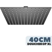 EcoRain 30% Waterbesparende Regendouchekop Tyler 40 CM Vierkant - Hoge Druk - Universele Aansluiting - Anti-kalk Douchekop - 2 jaar garantie - Zwart