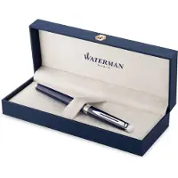 Waterman Hémisphère rollerballpen, blauwe lak met palladium details, fijne punt, zwarte inkt, geschenkset
