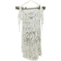 WGifts Macramé Wandkleed - Natuurlijke Overvloed - Beige - 70x40cm - Wanddecoratie - Woondecoratie