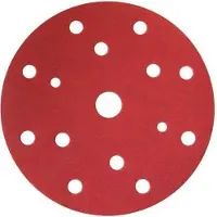 Finixa Red Schuurschijven Ø150mm P360 – 15 Gaten – Klittenband – Voor Excentrische Schuurmachine – Zeer Fijn Schuren