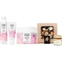 Therme Cadeauset Sinterklaas Mindful Blossom - Bodybutter Mindful Blossom - Shower Foaming Mindful Blossom - Liv 'n Taste Chocolade Kruidnoten Mix Kadootje