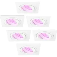 LEDVION - 6X SMART LED Inbouwspot Sevilla - Dimbaar - WiFi - Wit