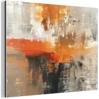 MuchoWow Aluminium schilderij 160x120 cm - Wanddecoratie metaal - Verf - Patroon - Modern - Kunst - Metalen muurdecoratie woonkamer - Decoratie industrieel - Foto op dibond - Industriële accessoires slaapkamer