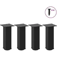 vidaXL Salontafelpoten 4 st 30-32 cm staal zwart
