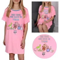 Sarcia.eu DISNEY Toy Story Neonroze nachtjapon met korte mouwen, dames