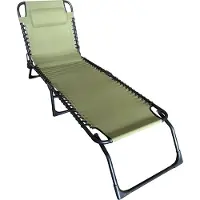 Vita Ligbed Bahia Aluminium Groen met kussen van