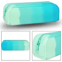 Sarcia.eu Turkoois, siliconen etui/cosmeticatasje met ritssluiting 6x20x5cm