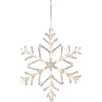Konstsmide Sneeuwvlok met verlichting Ø 40 cm | 24 lampjes | Warm wit |