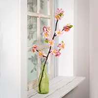 Sjaal met Verhaal Fairtrade Vilt - Tak & Bloemen Appelbloesem Wit/Roze - 50cm - Homedeco