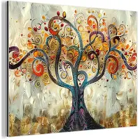 MuchoWow Aluminium schilderij 120x90 cm - Wanddecoratie metaal - Boom - Kunst - Modern - Natuur - Metalen muurdecoratie woonkamer - Decoratie industrieel - Foto op dibond - Industriële accessoires slaapkamer