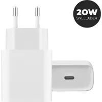 WISEQ USB C adapter 20W Snellader - Oplaadstekker - Stekker USB C - Wit -
