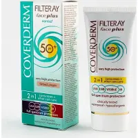 Coverderm Filteray Face Plus Normal Getinte SPF 50+ / Getinte 2 in 1 Zonnecrème voor de normale huid SPF 50+ Zachtbruin 50 ml