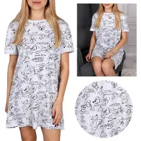 Disney Grijs Mickey Mouse - Nachthemd met Korte Mouwen / XS