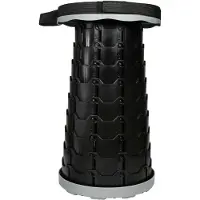 Benson Opvouwbare kruk - grijs - kunststof - D25 x 45 cm - inklapbare stoel