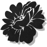 Dutch Wallcoverings Flock stickers Small Flower grijs f