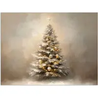 PosterMonkey Poster 40x30 cm - Kerst - kerstboom - Sneeuw - Art - Posters - Kamer decoratie - Wanddecoratie woonkamer - Muurdecoratie slaapkamer - Kerstversiering - Kerstdecoratie voor binnen - Kerstmis