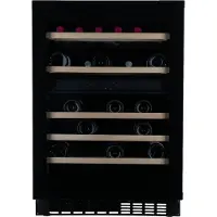 Vinata Premium Wijnklimaatkast Ciamarella - Vrijstaand en Onderbouw - Zwart - 54 flessen - 88 x 59.5 x 57.5 cm - Glazen deur