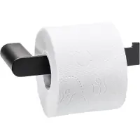XIVADA Toiletrolhouder Eros - Boren - Rvs - Zwart