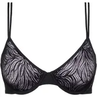 Calvin Klein Underwear BH 'Sheer Marquisette' zwart / wit