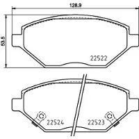 Hella 8DB 355 025-521 Remblokken