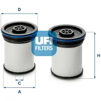 Ufi 26.047.00 Brandstoffilter