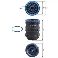 MAHLE ORIGINAL KC 634D Brandstoffilter