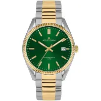 Jacques Lemans Kwartshorloge Derby Polshorloge, dameshorloge, datum, luminescerende wijzers, roestvrijstalen armband