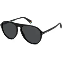 Polaroid Aviator Unisex Zwart Grijs Gepolariseerd PLD 6225/S
