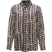 Opus Blouse 'Fosmo' taupe / zwart / wit