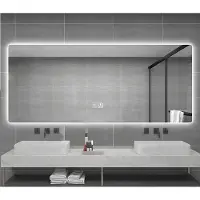 Alvoro Smooth Spiegel 160x60cm Rechthoekig Indirecte Verlichting & Verwarming - Glas - Rechthoekig - Spiegels, Badkamerspiegels