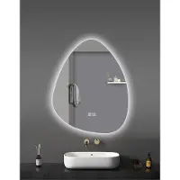 Alvoro Smooth Spiegel 60x100cm Organisch Indirecte Verlichting & Verwarming - Glas - Organisch - Spiegels, Badkamerspiegels